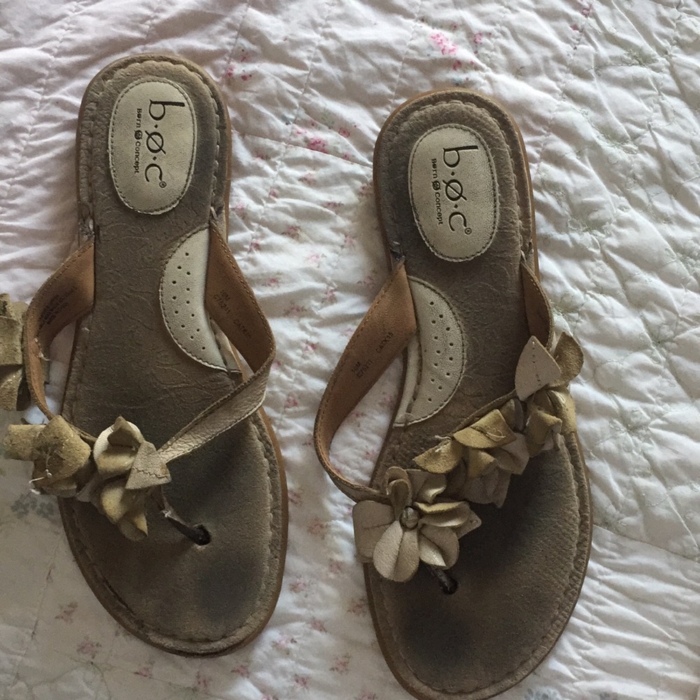 BOC floral flip flops